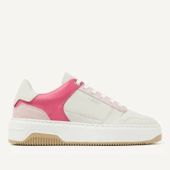 Basket Court Wit Roze Sneakers Voor Dames