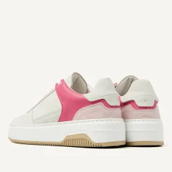 Basket Court Wit Roze Sneakers Voor Dames