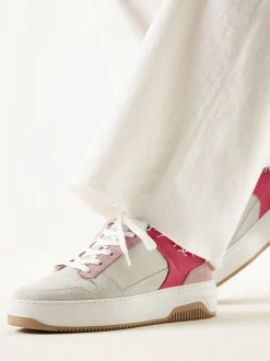 Basket Court Wit Roze Sneakers Voor Dames