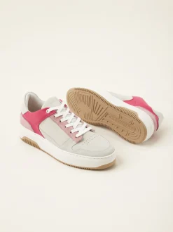 Basket Court Wit Roze Sneakers Voor Dames