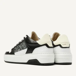 Basket Court Zwarte Glitter Sneakers Voor Dames