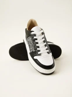 Basket Court Zwarte Glitter Sneakers Voor Dames