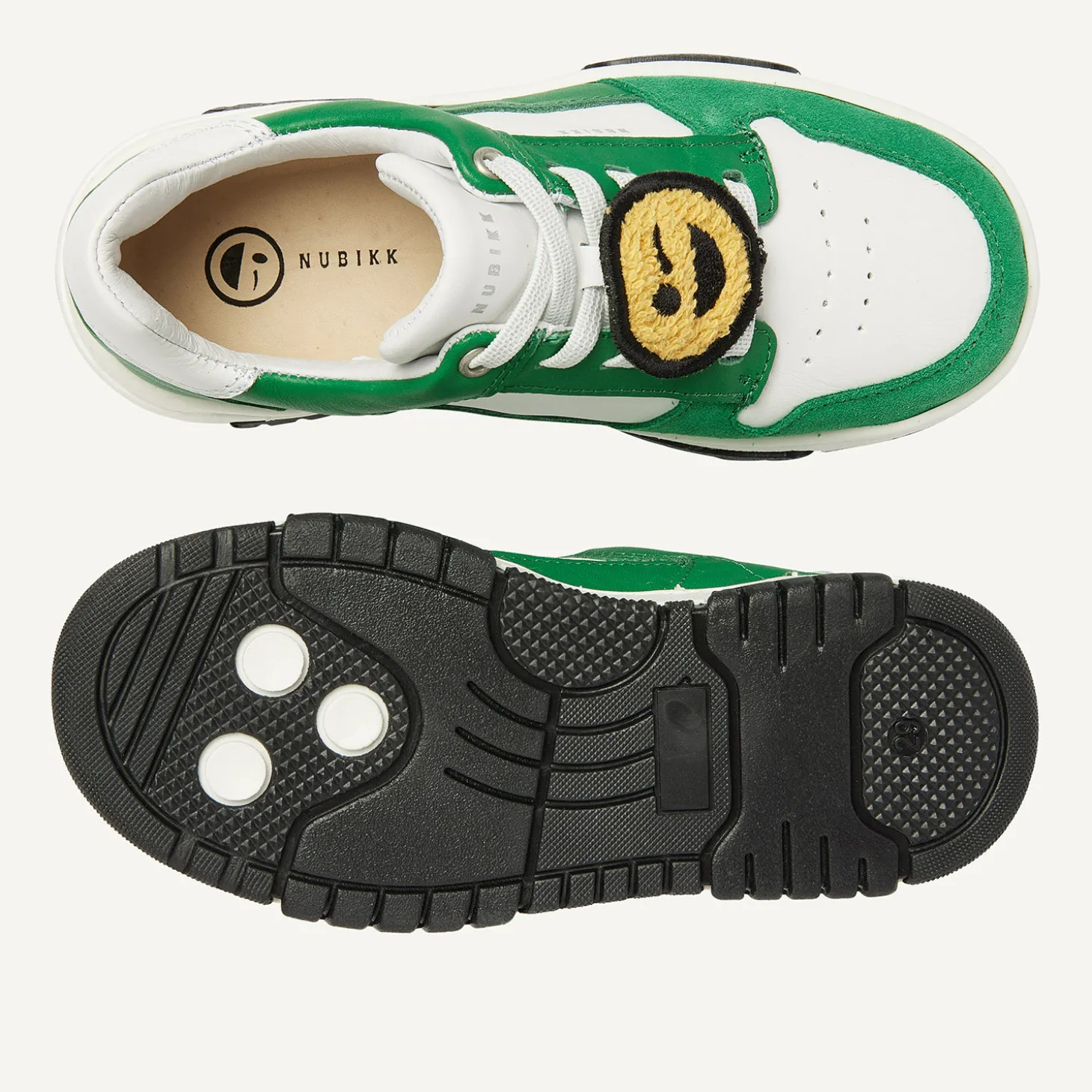 Basket Court JR Wit Groene Sneakers Voor Kids