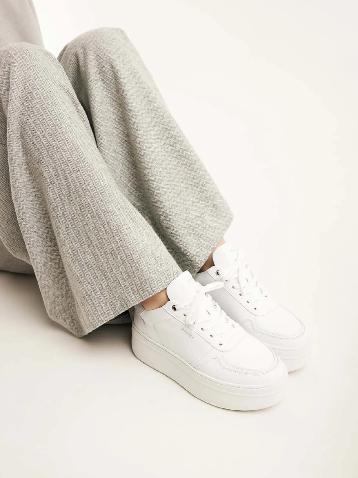 Bayou Platform Witte Sneakers Voor Dames