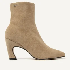 Bibi Coco Taupe Enkellaarzen Voor Dames
