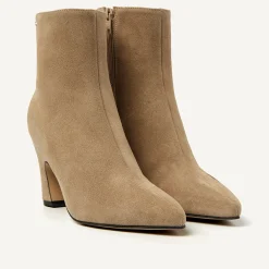 Bibi Coco Taupe Enkellaarzen Voor Dames
