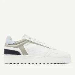 Cliff Cane Wit Blauwe Sneaker Voor Heren