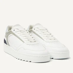Cliff Cane Wit Blauwe Sneaker Voor Heren