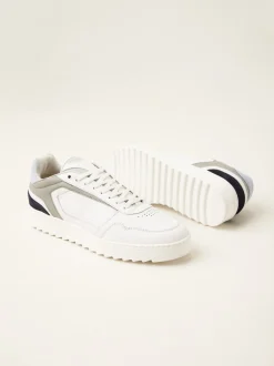 Cliff Cane Wit Blauwe Sneaker Voor Heren