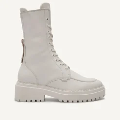 Fae Aubine Beige Biker Boots Voor Dames