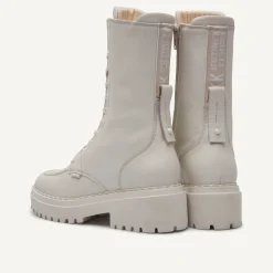 Fae Aubine Beige Biker Boots Voor Dames
