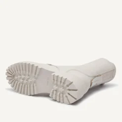 Fae Aubine Beige Biker Boots Voor Dames