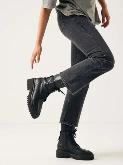 Fae Aubine Zwarte Biker Boots Voor Dames