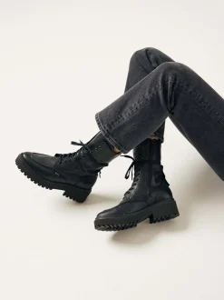 Fae Aubine Zwarte Biker Boots Voor Dames