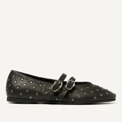 Gisele Grace Studs Zwarte Ballerina's Voor Dames