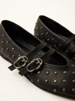Gisele Grace Studs Zwarte Ballerina's Voor Dames