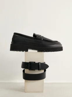 James Belt Zwarte Raven Riem Voor Heren