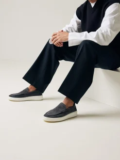 Jiro Mio Blauwe Loafers Voor Heren