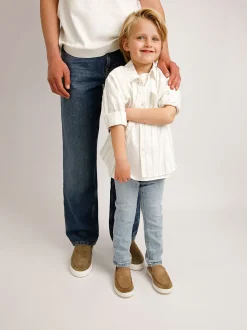 Jiro Mio JR Taupe Loafers Voor Kids