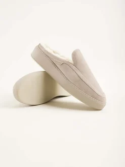Jiro Mulo Fur Beige Slippers Voor Heren