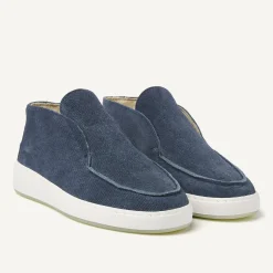 Jiro Sua Denim Suede Loafers For Women