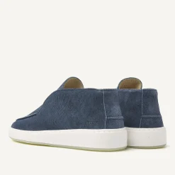 Jiro Sua Denim Suede Loafers For Women