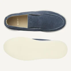 Jiro Sua Denim Suede Loafers For Women