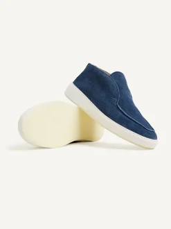 Jiro Sua Denim Suede Loafers For Women