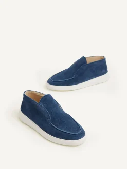 Jiro Sua Denim Suede Loafers For Women