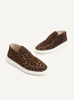 Jiro Sua Leopard Suede Loafers For Women