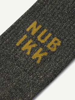 Nova Zwarte Glitter Sokken Voor Dames