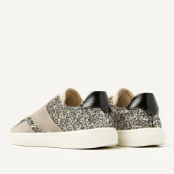 Ray Owen Grijze Glitter Sneakers Voor Dames