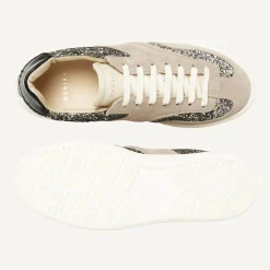 Ray Owen Grijze Glitter Sneakers Voor Dames