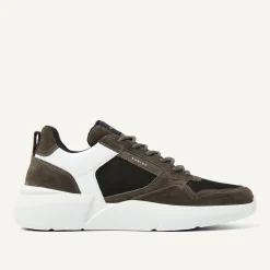 Roque Road Wave Bruine Combi Sneakers Voor Heren