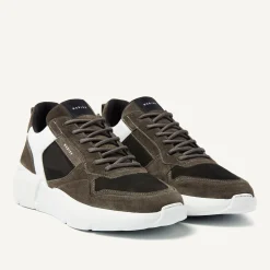 Roque Road Wave Bruine Combi Sneakers Voor Heren