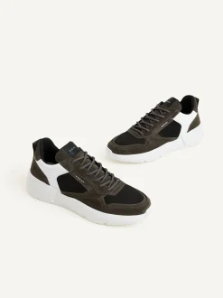Roque Road Wave Bruine Combi Sneakers Voor Heren