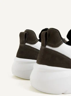 Roque Road Wave Bruine Combi Sneakers Voor Heren