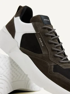 Roque Road Wave Bruine Combi Sneakers Voor Heren