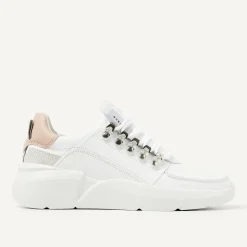Roque Roman Wit Beige Sneakers Voor Dames