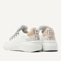 Roque Roman Wit Beige Sneakers Voor Dames