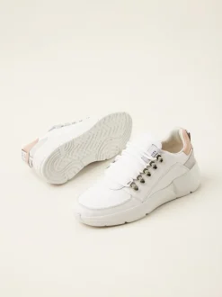 Roque Roman Wit Beige Sneakers Voor Dames