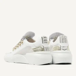 Roque Roman Wit Gouden Sneakers Voor Dames