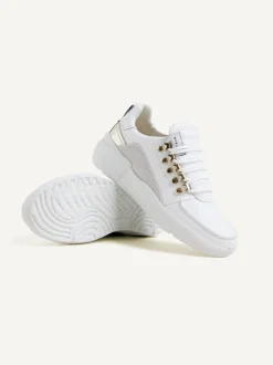 Roque Roman Wit Gouden Sneakers Voor Dames