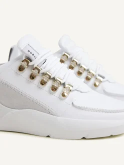 Roque Roman Wit Gouden Sneakers Voor Dames