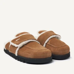 Teddy Fur Cognac Slippers Voor Dames