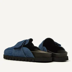 Teddy Montana Denim Slippers Voor Dames