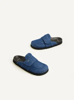 Teddy Montana Denim Slippers Voor Dames