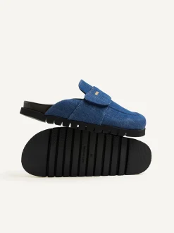 Teddy Montana Denim Slippers Voor Dames