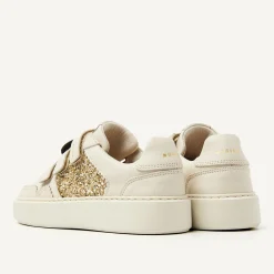Vince Straps K Beige Glitter Sneakers Voor Kids