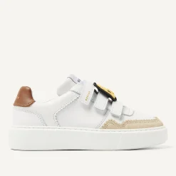 Vince Straps K Wit Bruine Sneakers Voor Kids